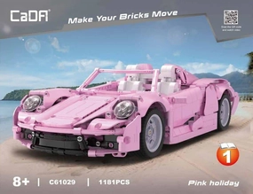 Auditory Processing Pink Holiday Porsche 918 Protoype Building Blocks Set