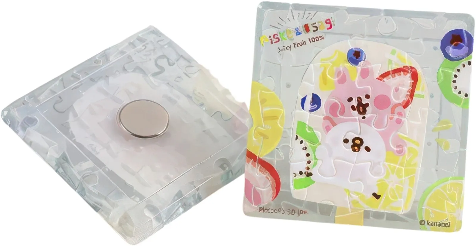 Pintoo D1362??Kanahei's Small Animals - Cool Summer - Fresh Fruit Popsicles??16 Pieces Magnet Puzzle Forest Discovery