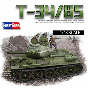 1:48 Russian T-34/85 1944 Flat Turret Tank Assembly Kit Cross Generation Engine Upgrade