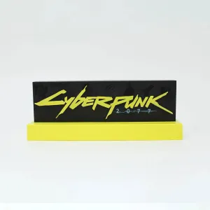 Cyberpunk 2077 LED-Lampa med Logotyp 22 cm Knowledge Apply Magnetic Field