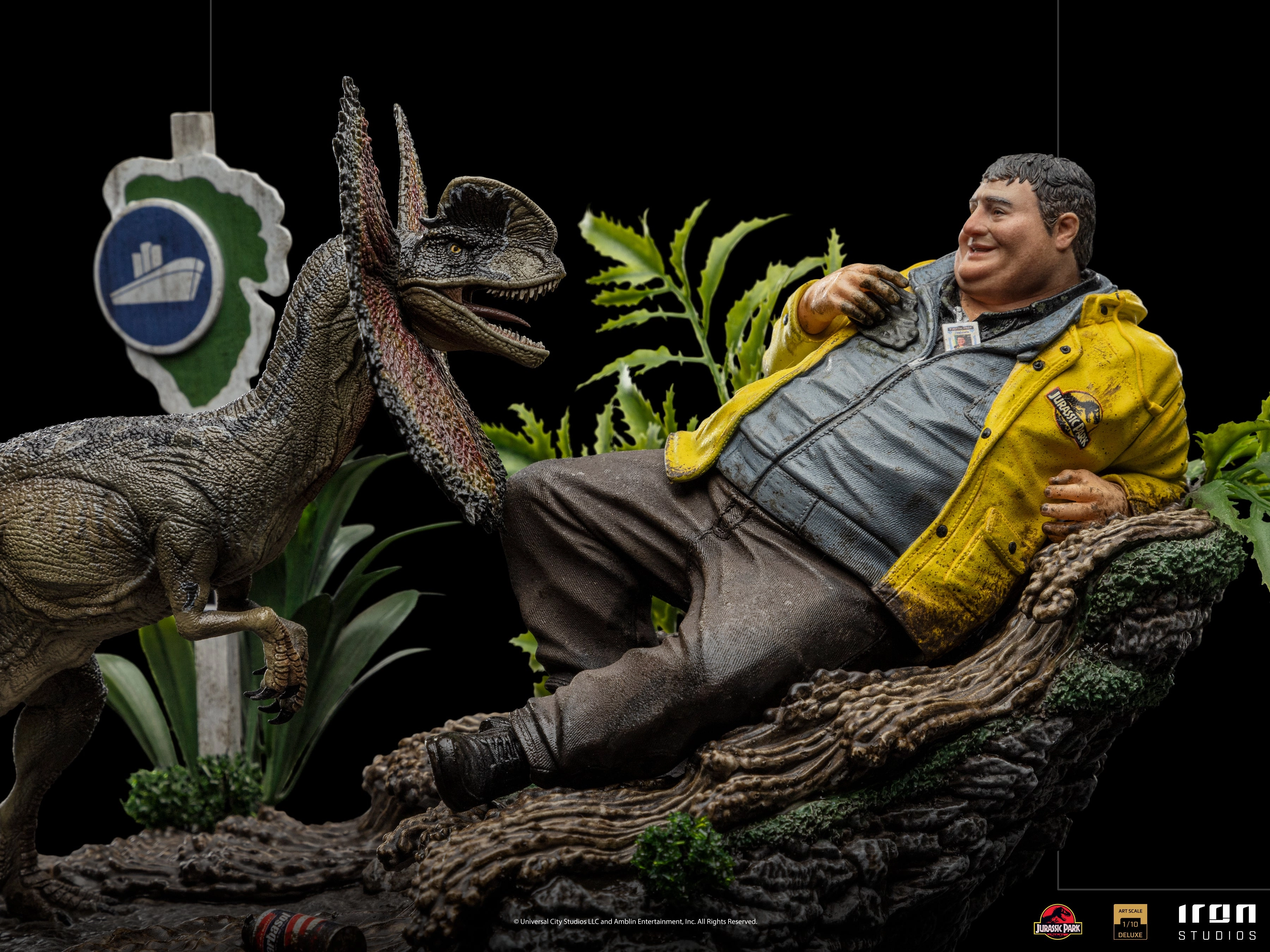 Jurassic Park - Dennis Nedry & Dilophosaurus 1/10 Art Scale Apartment Living
