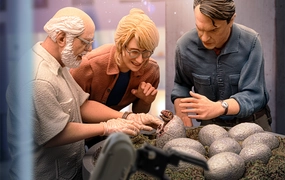 Desktop Figure Jurassic Park - Dino Hatching Art Scale 1/10