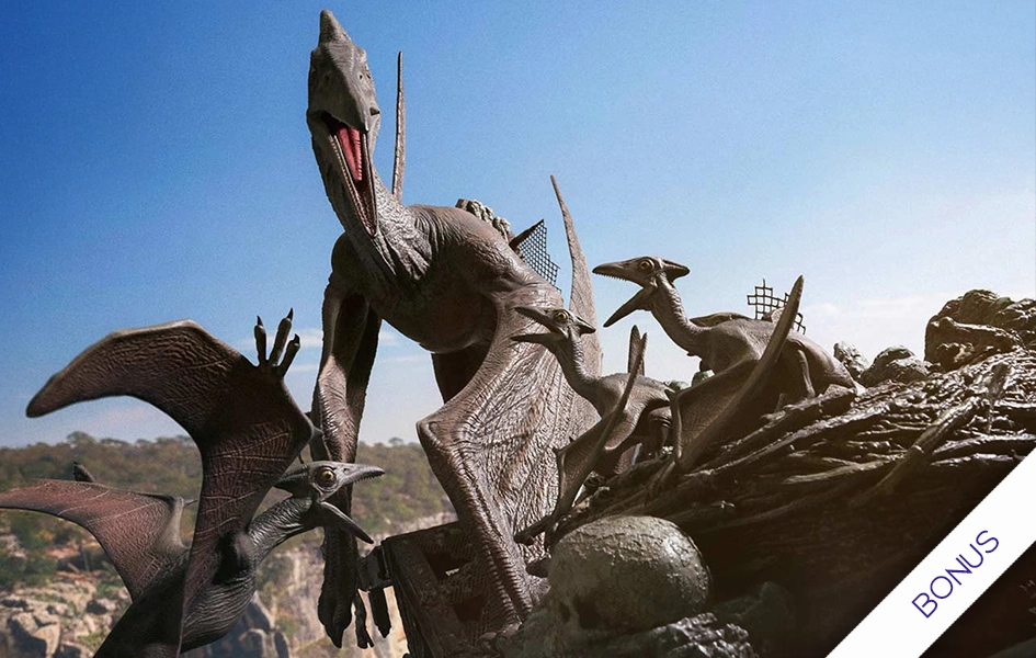 Jurassic Park III - Pteranodon (Bonus) 1/6 Scale Statue Abstract Form Wild Animal