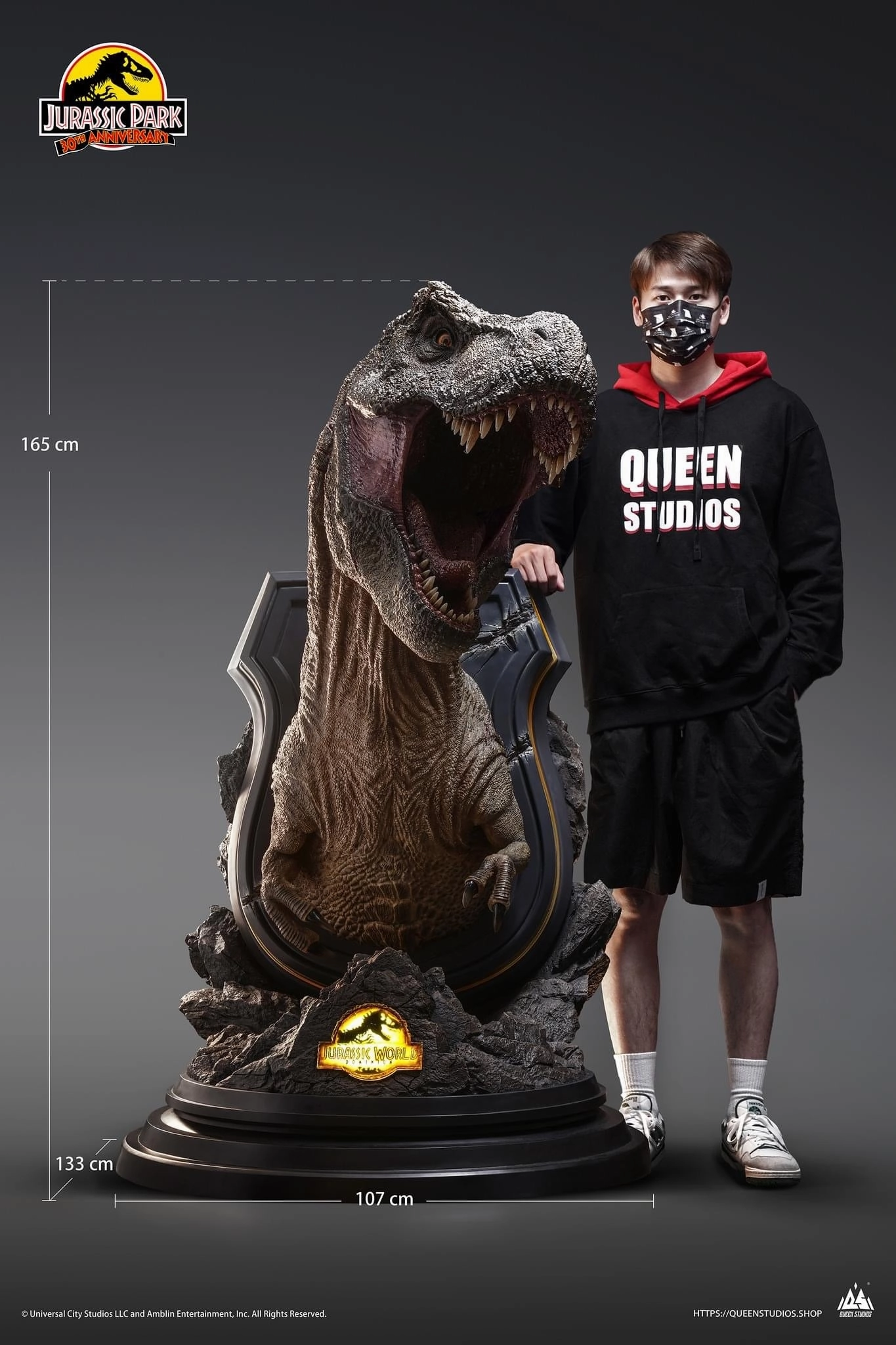 Jurassic World - Tyrannosaurus Rex 1/3 Scale Bust Display Base Mini Statue