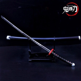 Kamado Tanjiro Nichirin Blade Red Sword Metal Replica Behind Scenes