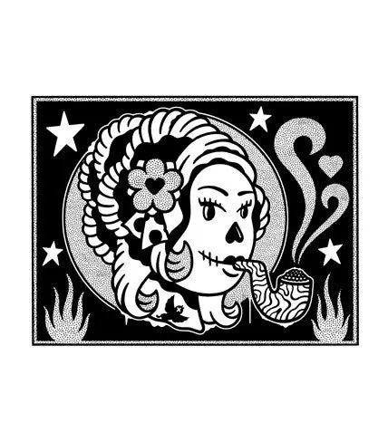 Kev Grey - Smokin' Mort Giclee Print Art Masterpiece