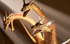 Mythological God King Ghidorah 1991 84cm Statue