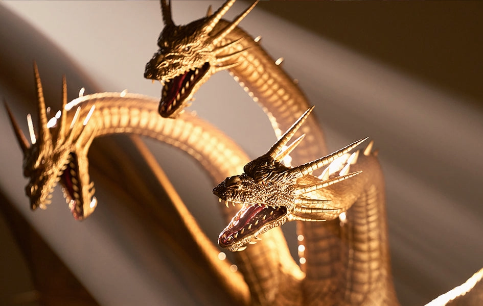 Mythological God King Ghidorah 1991 84cm Statue