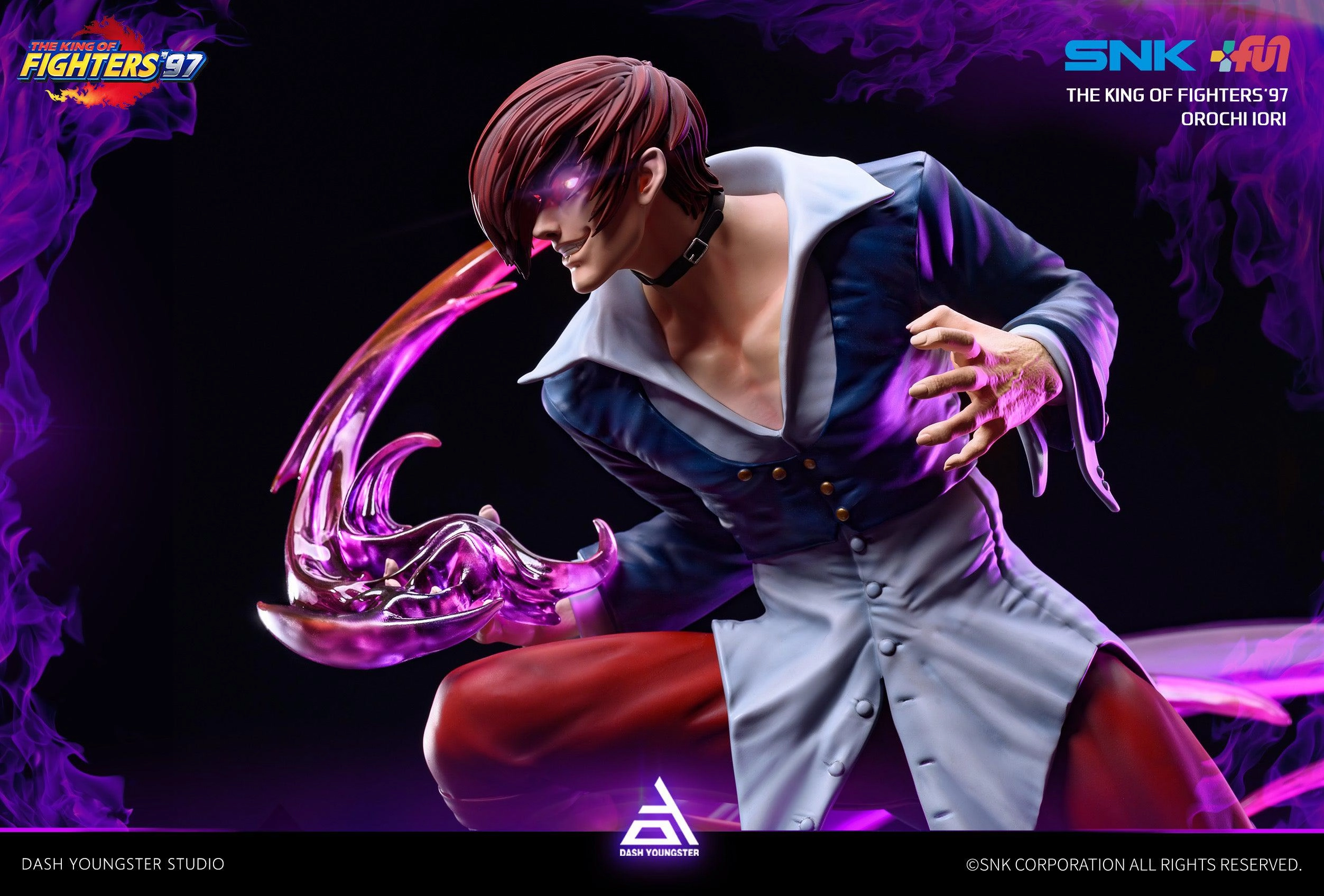 Small Space Modern Collectible King of Fighters '97 - Iori Yagami 1/4 Scale Statue