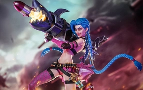 League of Legends ?C Jinx 1/6 Scale Statue Vintage Statue International Icon