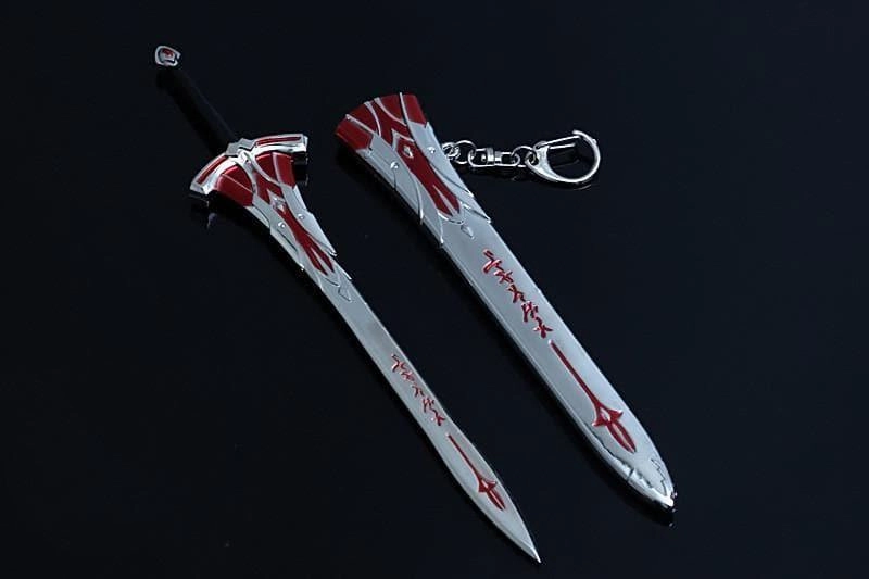 Red Saber Mordred Heavy Metal Sword Replica Different Angle