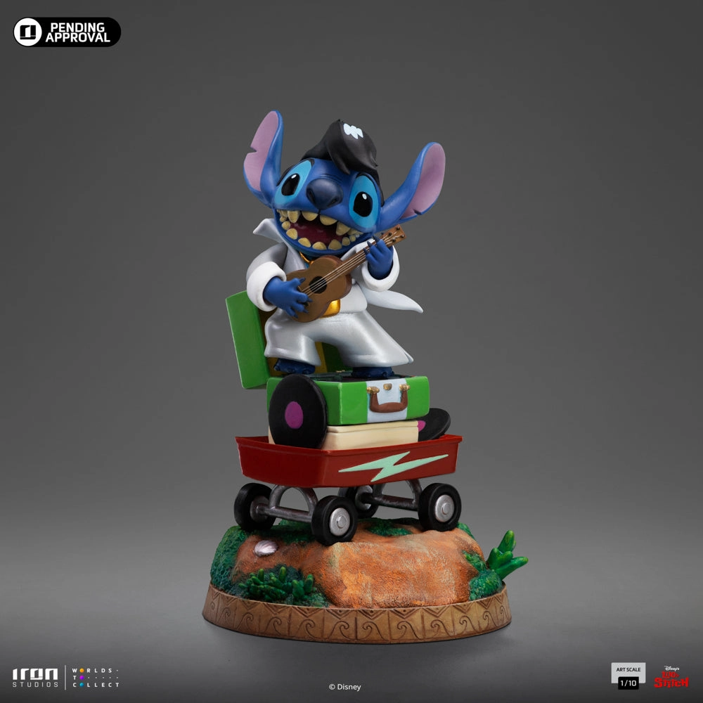 TV Series Glass Art Lilo & Stitch - Stitch King of Rock Art Scale 1/10