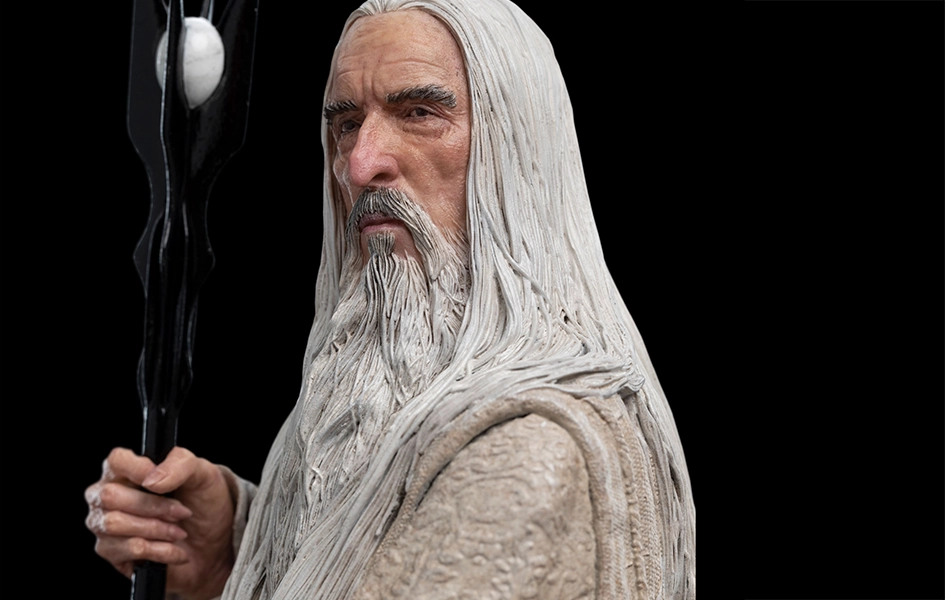 Saruman the White Wizard 1/6 Scale Statue Crystal Figure Flying Pose