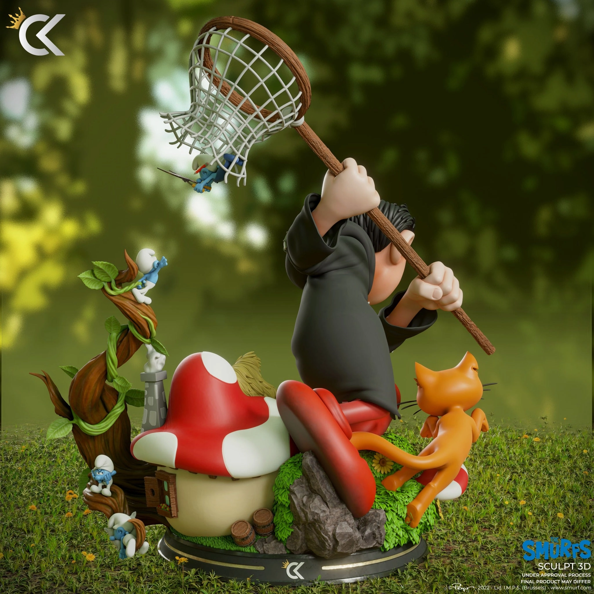 Collectors Statue Safe For Children The Smurfs 1/6 Scale Statue