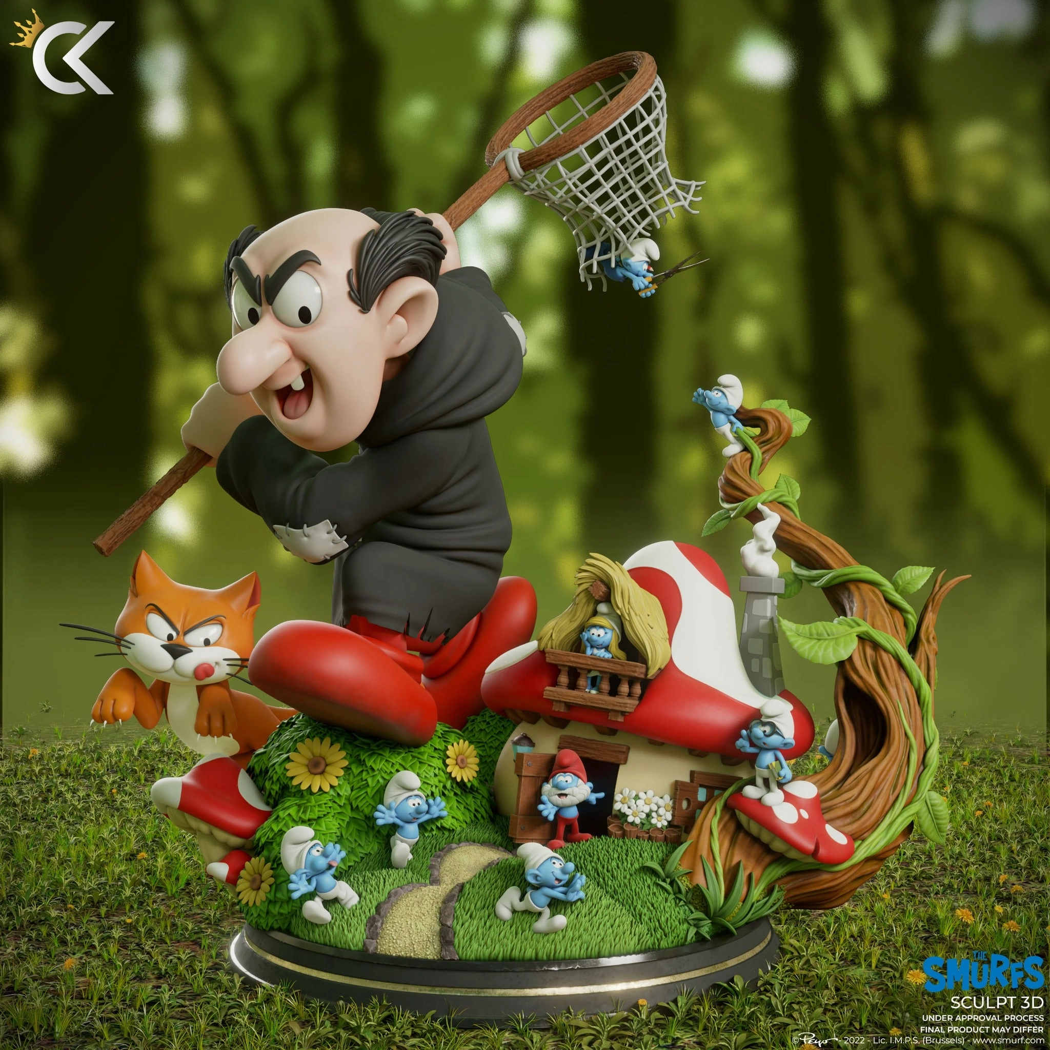 The Smurfs 1/6 Scale Statue Casual Fan Educational Toy