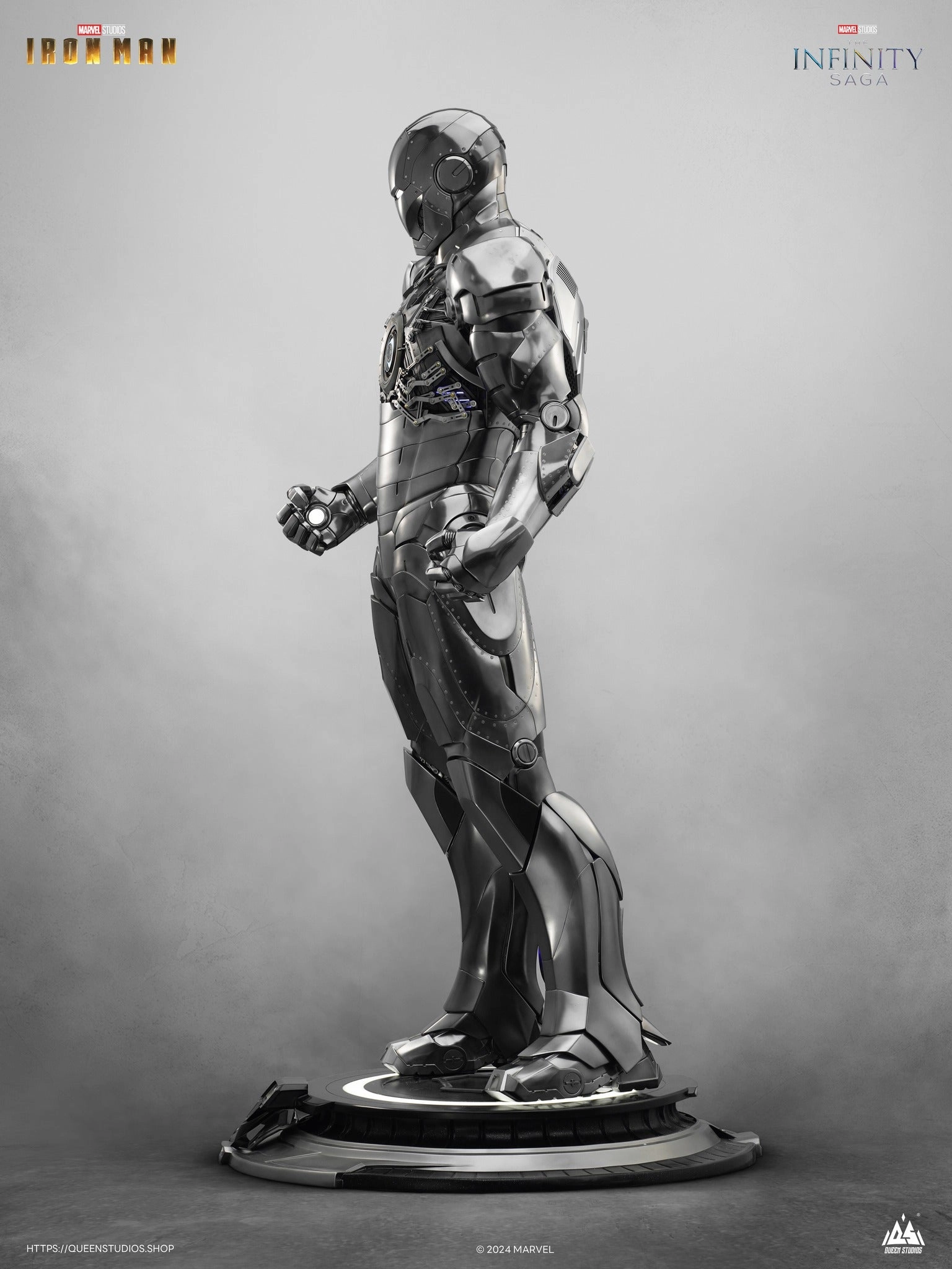 People Sculpture Battle Pose Iron Man Mark 2 Life-Size Statue