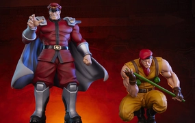 M. Bison and Rolento 1/10 Scale Statue Set Character Model DIY Model