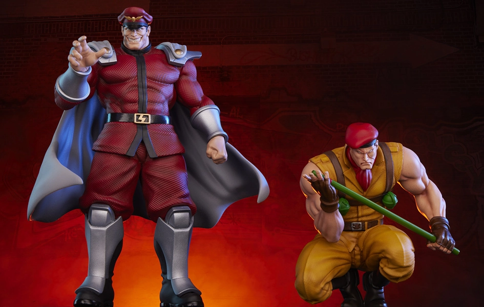 M. Bison and Rolento 1/10 Scale Statue Set Character Model DIY Model