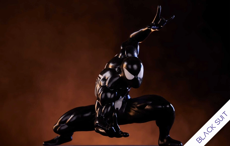 Metaverse Asset Premium Figure Marvel Gamerverse - Spider-Man Black Suit 1/10 Scale Statue