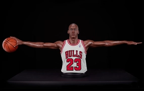Unisex Design Felt Toy Michael Jordan "Wings" Life-Size Bust