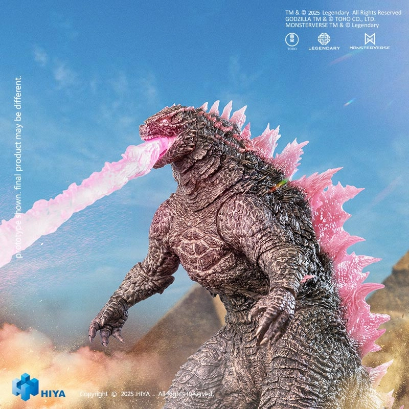The New Empire Heat Ray Godzilla Evolved Version (Pink Fin) Action Figure Limitless Power Adventure Quest