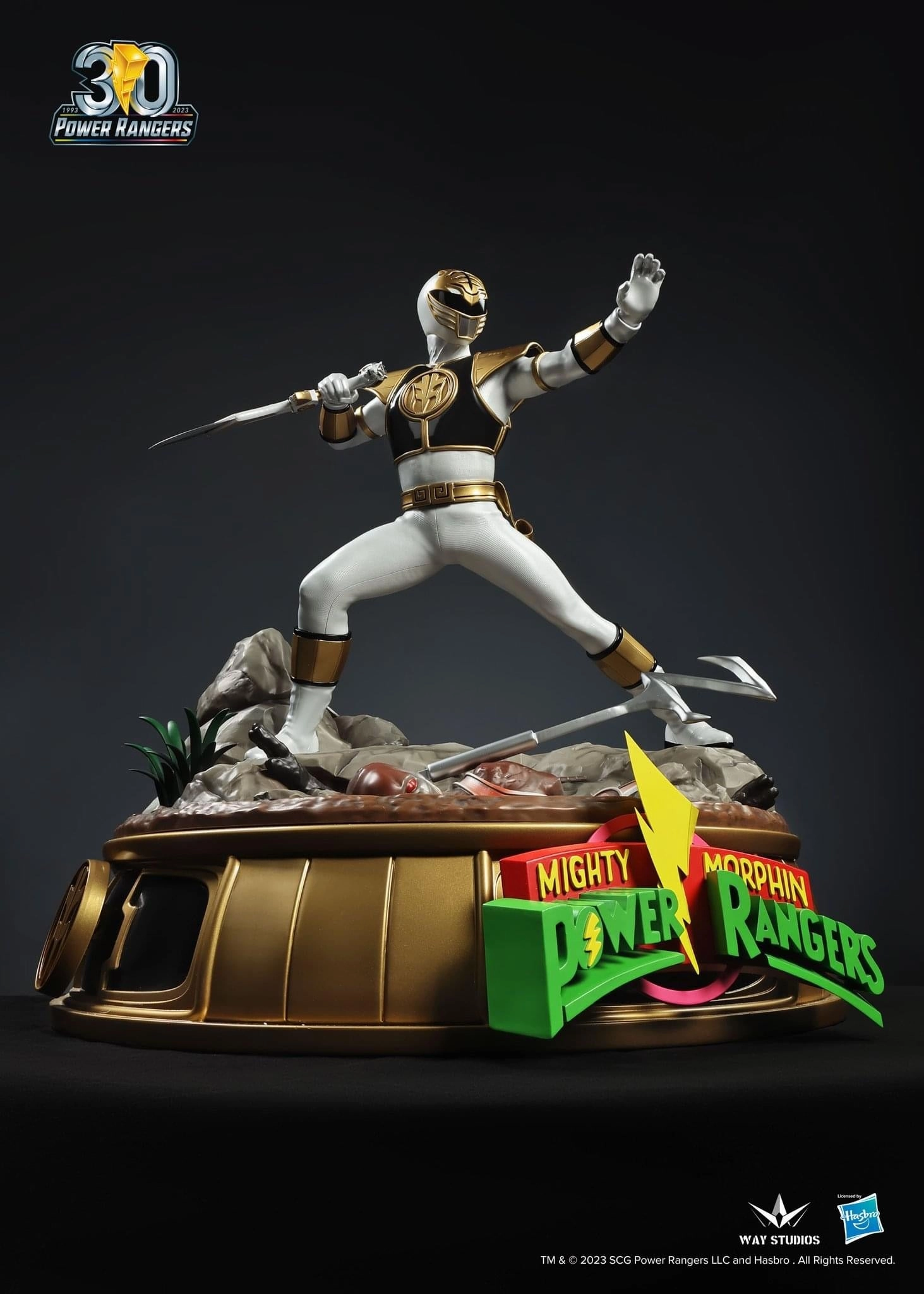 Mighty Morphin' Power Rangers - White Ranger 1/4 Scale Statue Child Safe Wildlife Replica