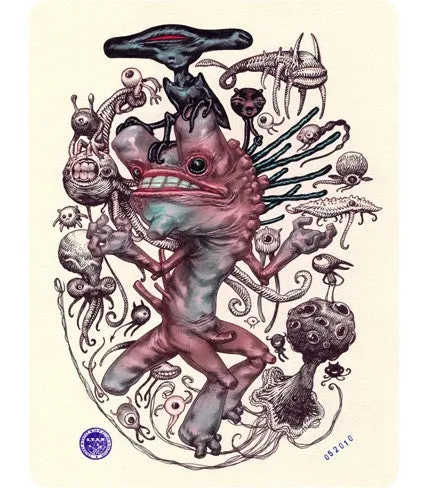 Year Round Collector Display Stan - Petscrew Giclee Print