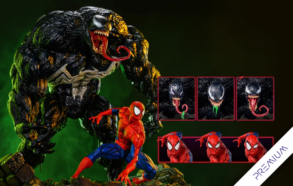 Spider-Man vs. Venom (Premium) Comicqueen 1/4 Scale Statue Religious Figure