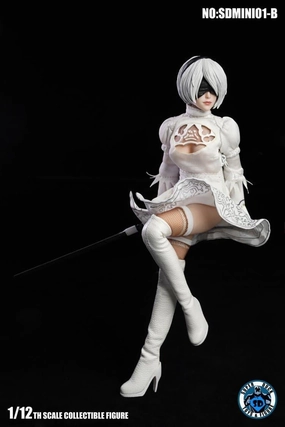 1:12 YoRHa No.2 Type B 2B White Dress Seamless Figure Random Reward Merchandise Line