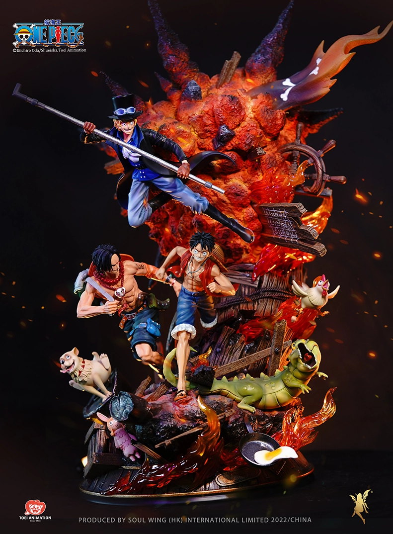 Memory Keepsake Wall Mounted One Piece - Bond (Luffy, Ace, and Sabo) 1/6 Scale Statue