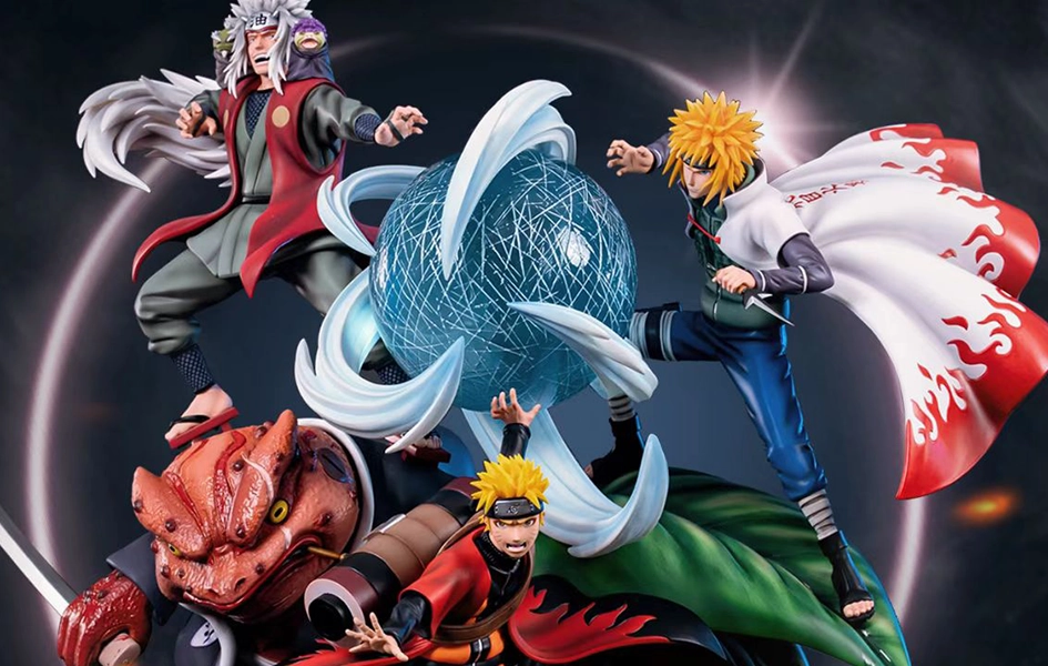 Naruto Shippuden - Inheritance (Naruto, Minato, and Jiraiya) 1/6 Scale Statue Robot Design Shelving Ornament
