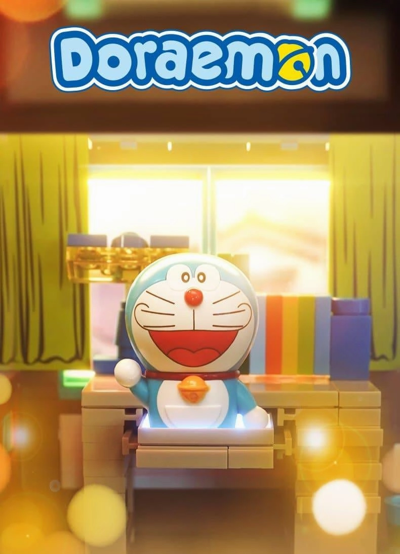 Nobita Tatami Bedroom Scene Building Blocks Set Video Capture