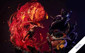 One Piece - Marshall D. Teach vs. Portgas D. Ace (Dual Version) 1/6 Scale Statue Set Press Worthy