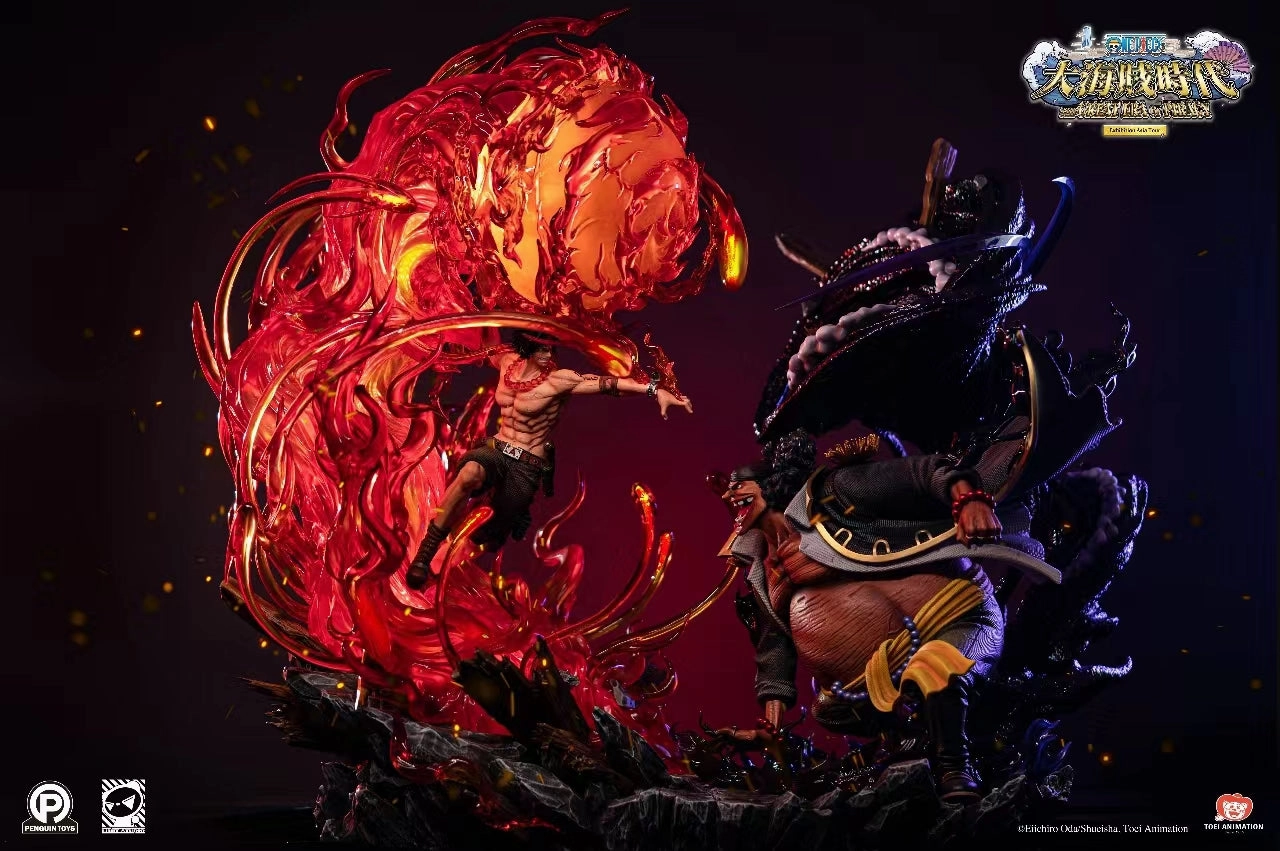 NFC Feature Cute Animal One Piece - Marshall D. Teach vs. Portgas D. Ace (Dual Version) 1/6 Scale Statue Set