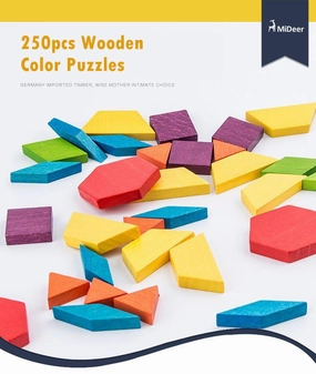 Untold Number Pattern Blocks Wooden Puzzle