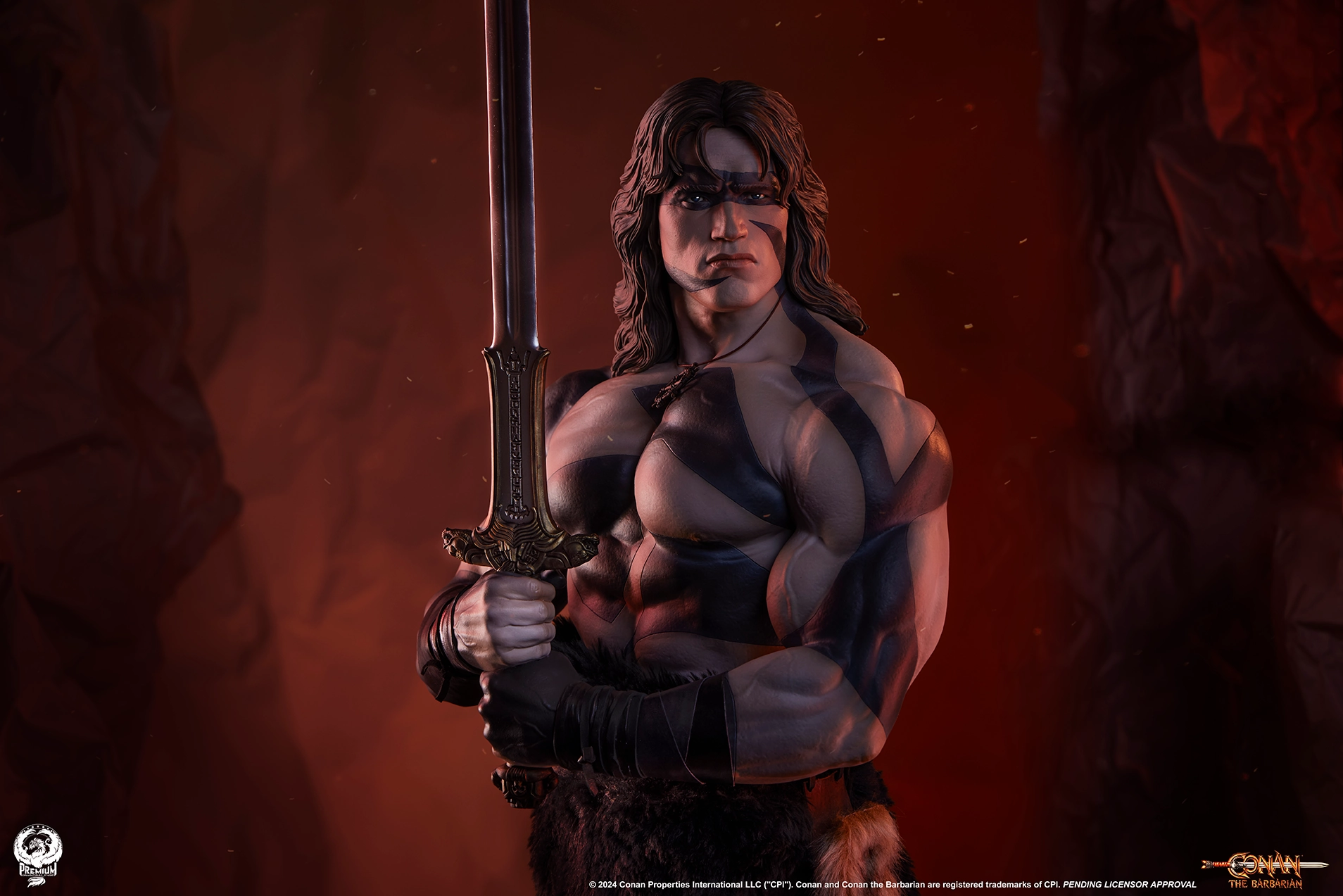 Superhero Figure Fantasy Creature Conan the Barbarian (War Paint) 1/2 Scale Statue