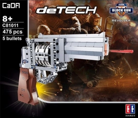 1:1 Colt Pistol Gun Revolver Magnum Building Blocks Set Small Team Vehicle Physics