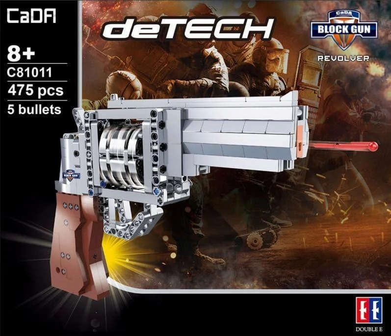 1:1 Colt Pistol Gun Revolver Magnum Building Blocks Set Small Team Vehicle Physics