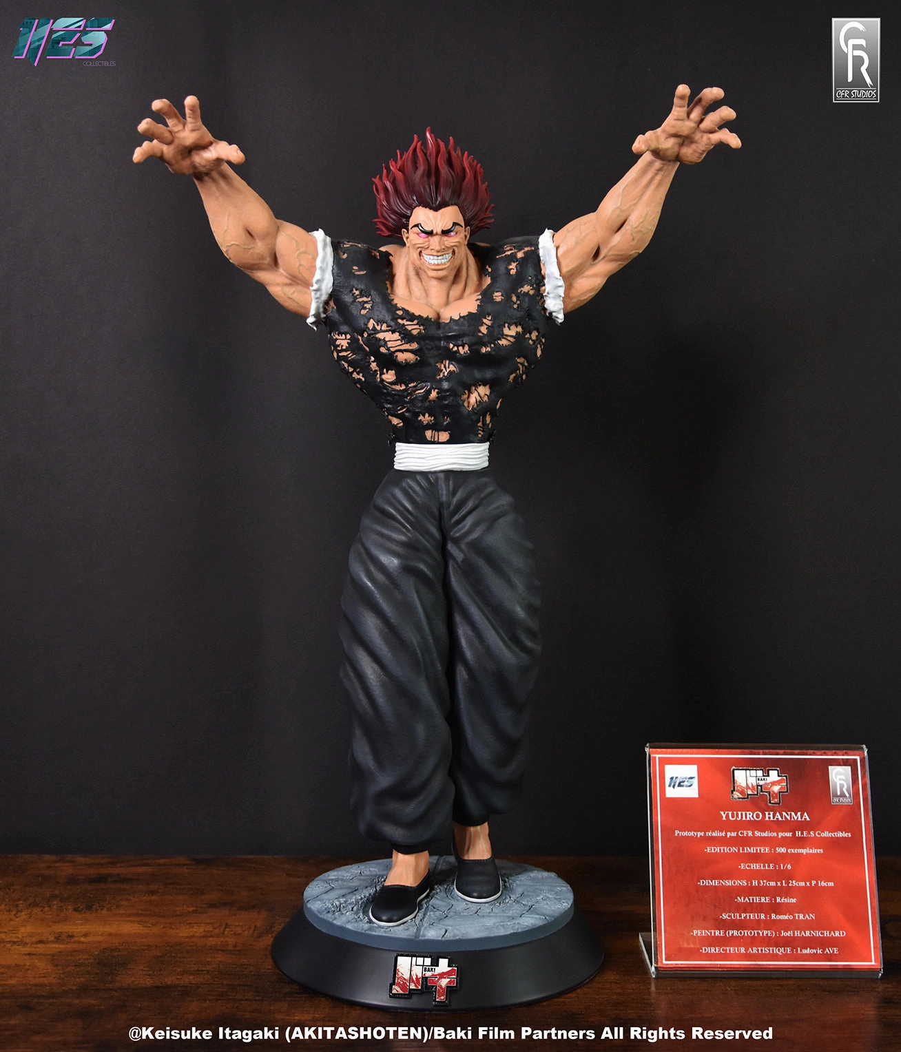Collection Showcase Coffee Table Grappler Baki - Yujiro Hanma 1/6 Scale Statue