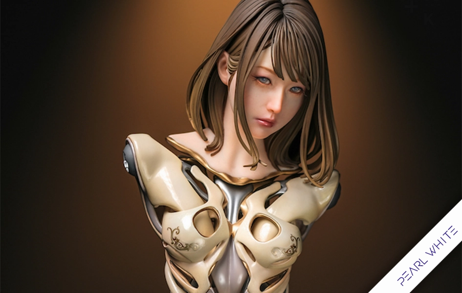 Black Label Collection - Android HB 01 (Pearl White) Statue Toy Sculpture Character Toy