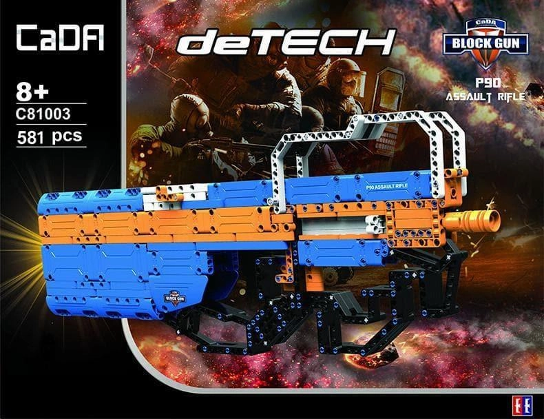 1:1 P90 Assault Rifle Submachine Gun Building Blocks Set Narrative Design New Genre