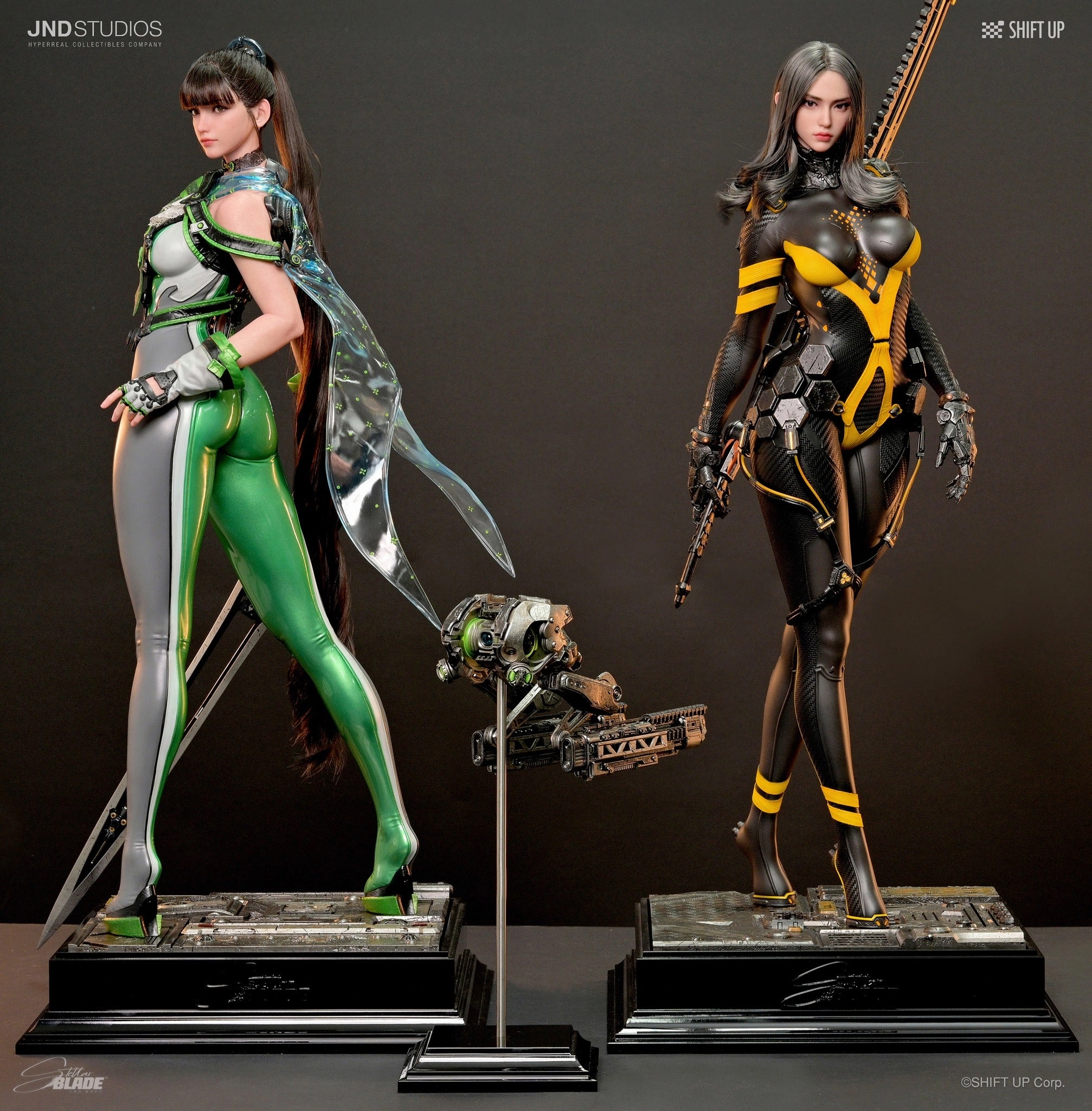Metaverse Asset Fireplace Mantel Stellar Blade - Eve & Tachy (With Drone) 1/3 Scale Statue Set