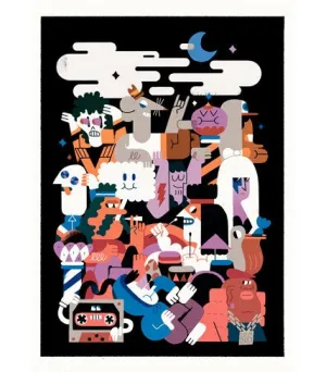 Hedof - Effenaar New Years Eve Giclee Print Blue Ribbon Spring Gift