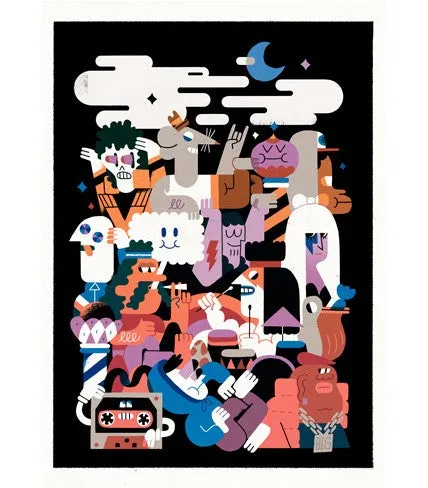 Hedof - Effenaar New Years Eve Giclee Print Blue Ribbon Spring Gift