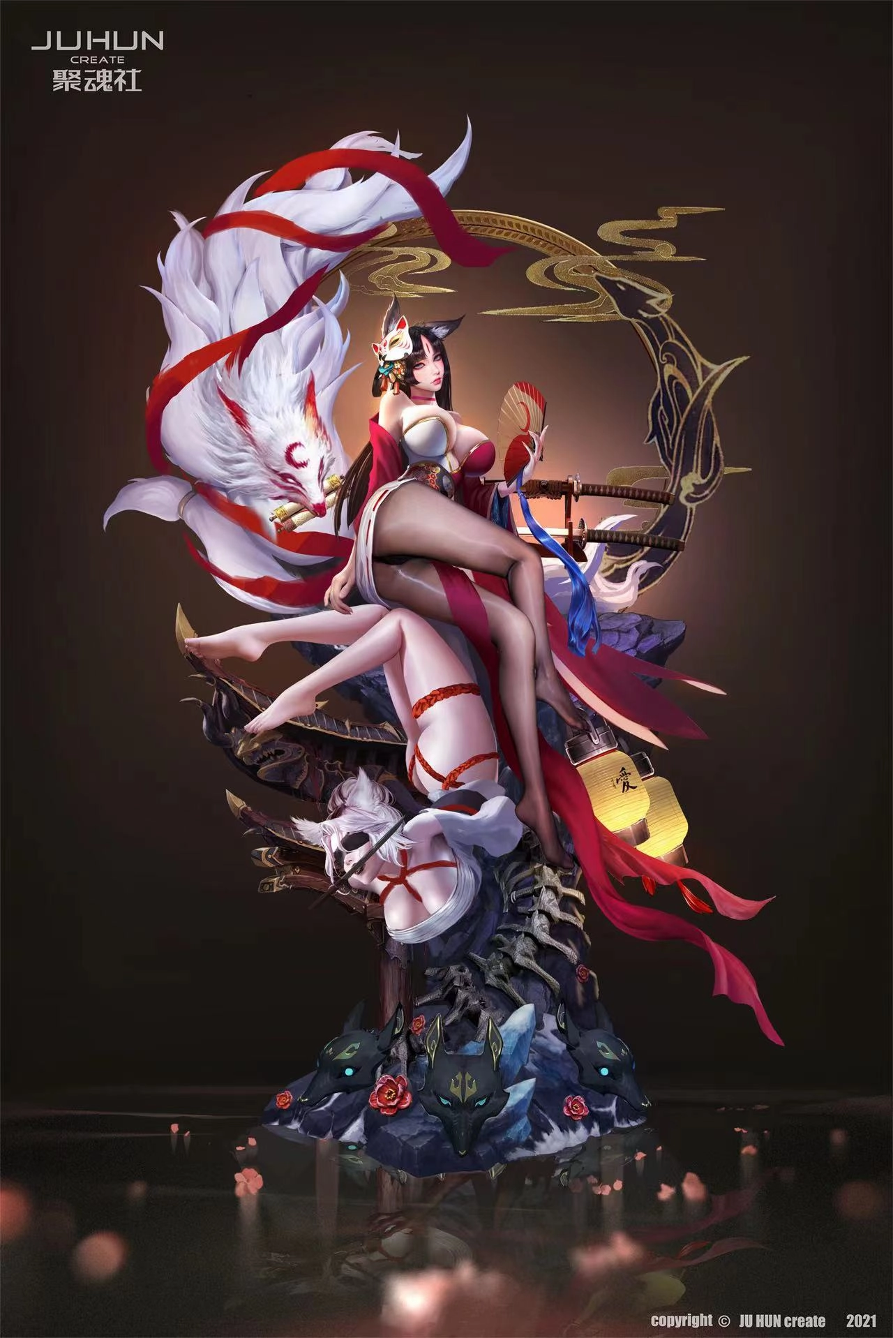 Twin Flowers Fox Princess 1/4 Scale Statue Deep Sea Diver Game Room