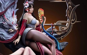 Twin Flowers Fox Princess 1/4 Scale Statue Fantasy Replica Character Toy