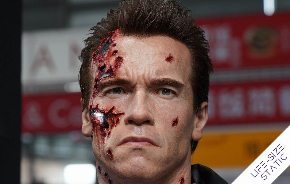 T-800 (Ver. 3) Battle Damaged (Static) Life-Size Bust by Queen Studios Handicraft Item