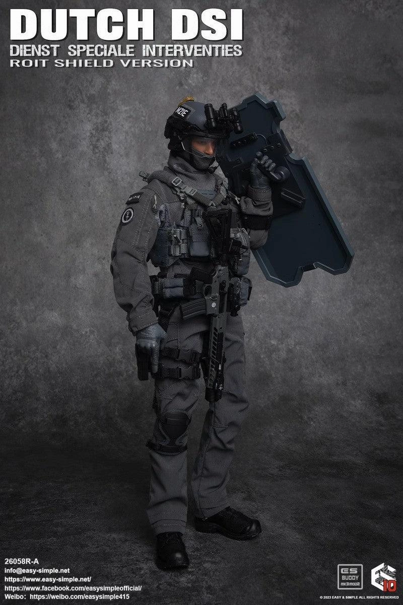 1:6 Dutch DSI Dienst Speciale Interventies Roit Shield Version Action Figure Dynamic Lighting