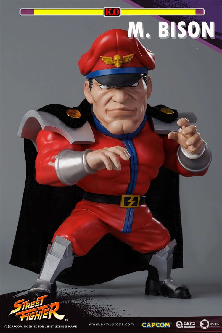 Rarely Scarce Hybrid Genre QBitz Street Fighter Series M.Bison Soft Vinyl Action Figure