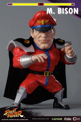 Rarely Scarce Hybrid Genre QBitz Street Fighter Series M.Bison Soft Vinyl Action Figure